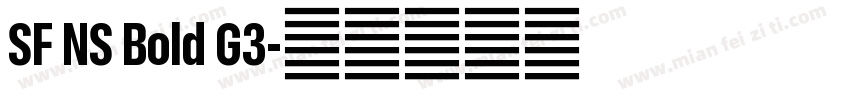 SF NS Bold G3字体转换